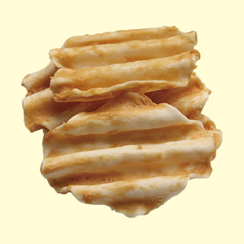波浪形牛皮薯片敷雞肉泥